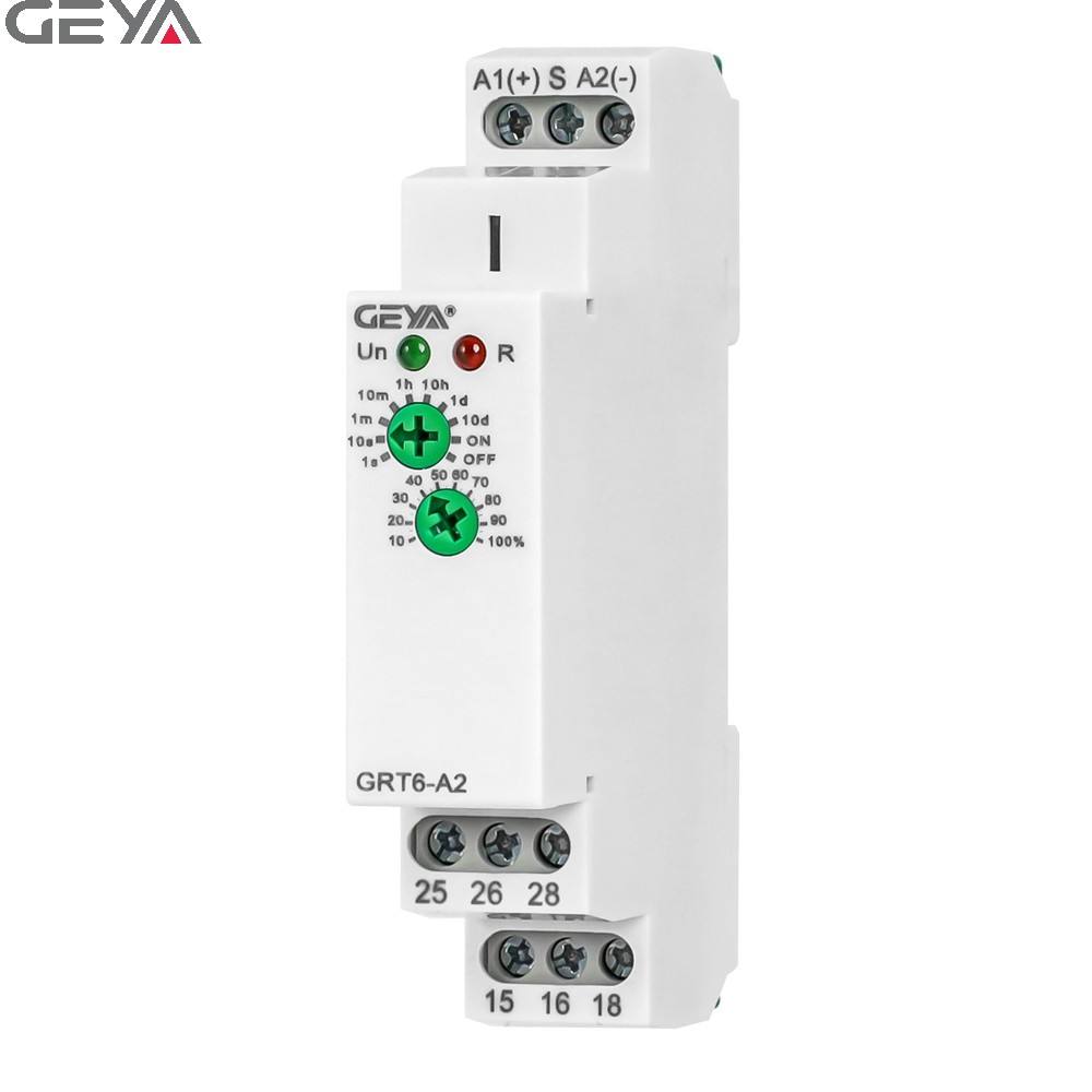 GEYA GRT6-A2 AC/DC24V~240V 10A Time Delay Relay 24 Volt Circuit 220v Industrial Automation and Control Time Delay Relay