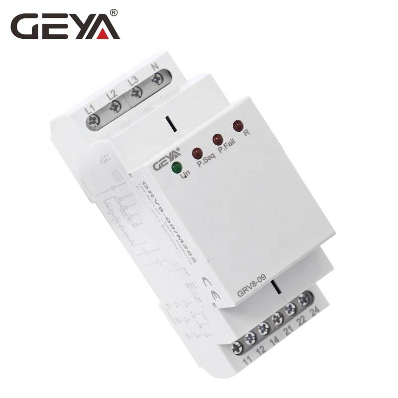 GEYA GRV8-09 Phase Sequence Relay Phase Failure Relay 8A 2SPDT 36mm Width Phase Monitoring Device 36mm Width