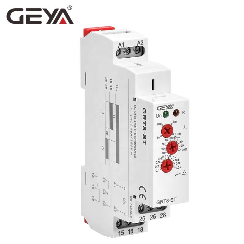 GEYA GRT8-ST Star Delta Time Relay AC230V 380V 400V 415V AC/DC12V-240V Timer Star Delta Switch