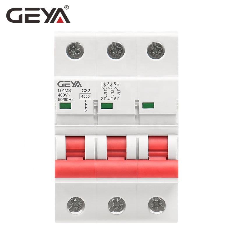 GEYA GYM8-63 China Wholesale 12 Years Professional Manufacturer 3 Phase Circuit Breaker AC DC MCB B C D Curve