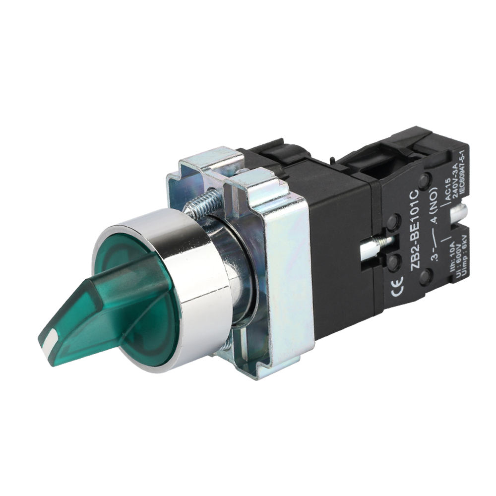 GEYA 22mm 29mm AC12-380V 24-220V Selector Switch with Light