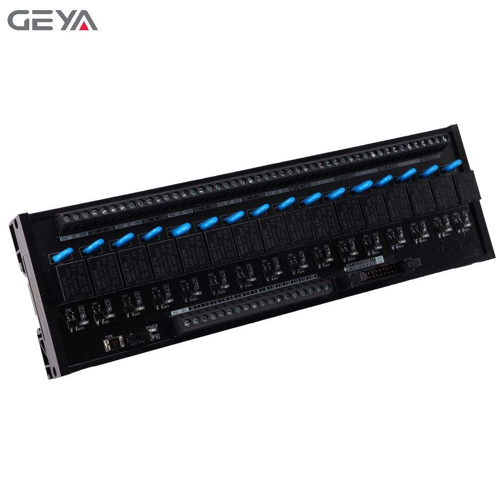 GEYA FY-T73-16C-12V 24V Channel 1SPDT 1NC1NO 5V Relay Module 12V 24V DC 16 Relay Module Control Board Din Rail Modbus T73 Relay