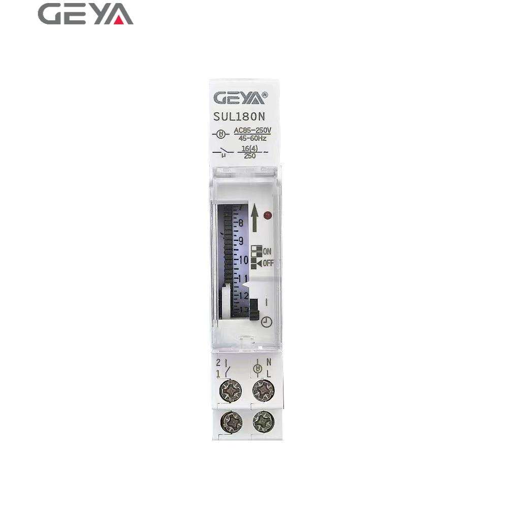 GEYA SUL180N with Light 16amp 220-250VAC Analog Timer Switch on OFF Electrics Control 24h 15 Minutes Mechanical Timer Switch