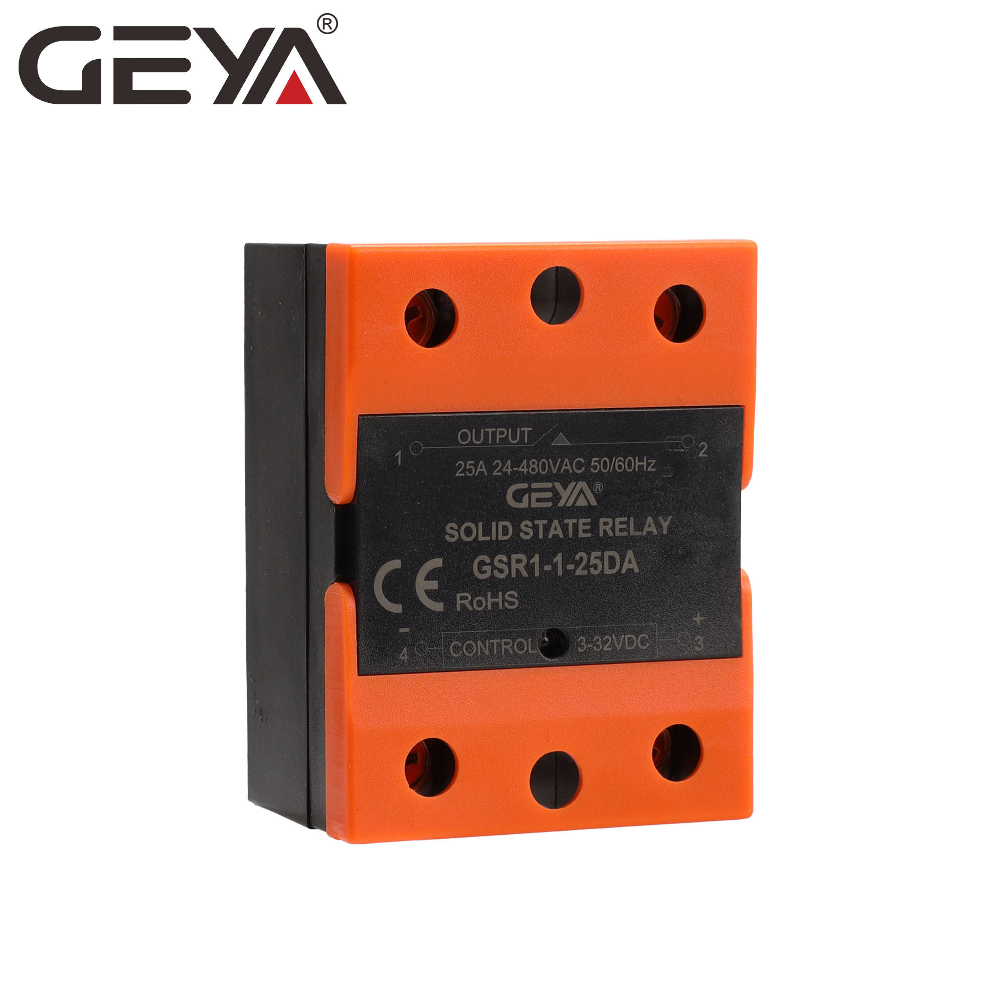 GEYA New Single Phase Solid State Relay GSR1-1-25DA DC to DC 10A-100A Fotek Relay