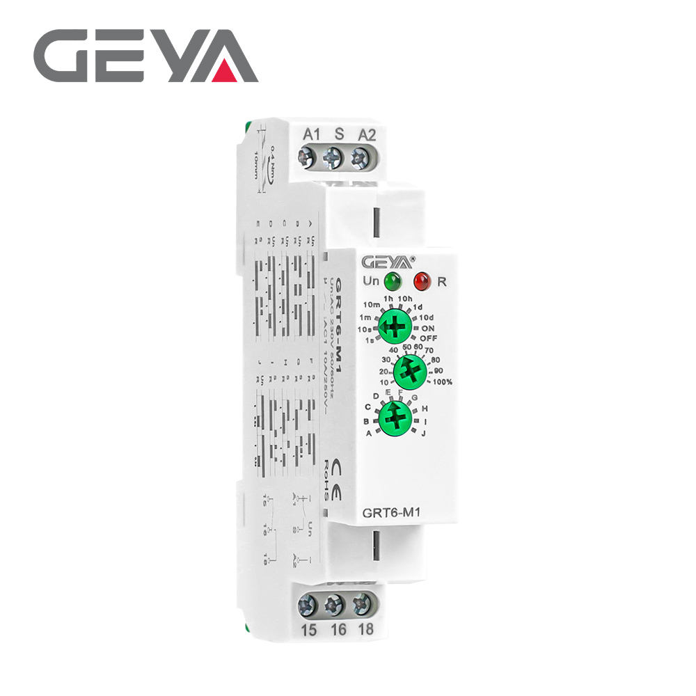 GEYA GRT6-M1 A230 Multifunction Time Relay Time Delay Relay 24 v 10 Functions Digital Timer Relay Time Switch Delay