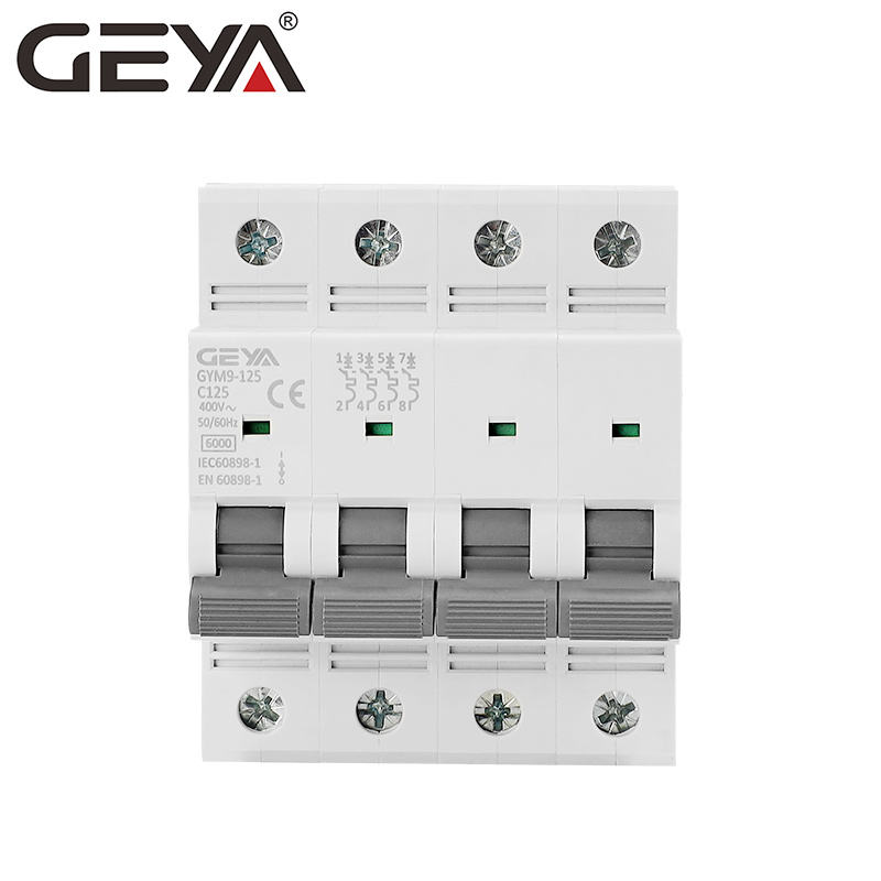 GEYA GYM9-4P-50A Type a MCB Miniature  Four-pole Circuit Breaker 20 Amp 63amp C63 Miniature Circuit Breaker Sizes