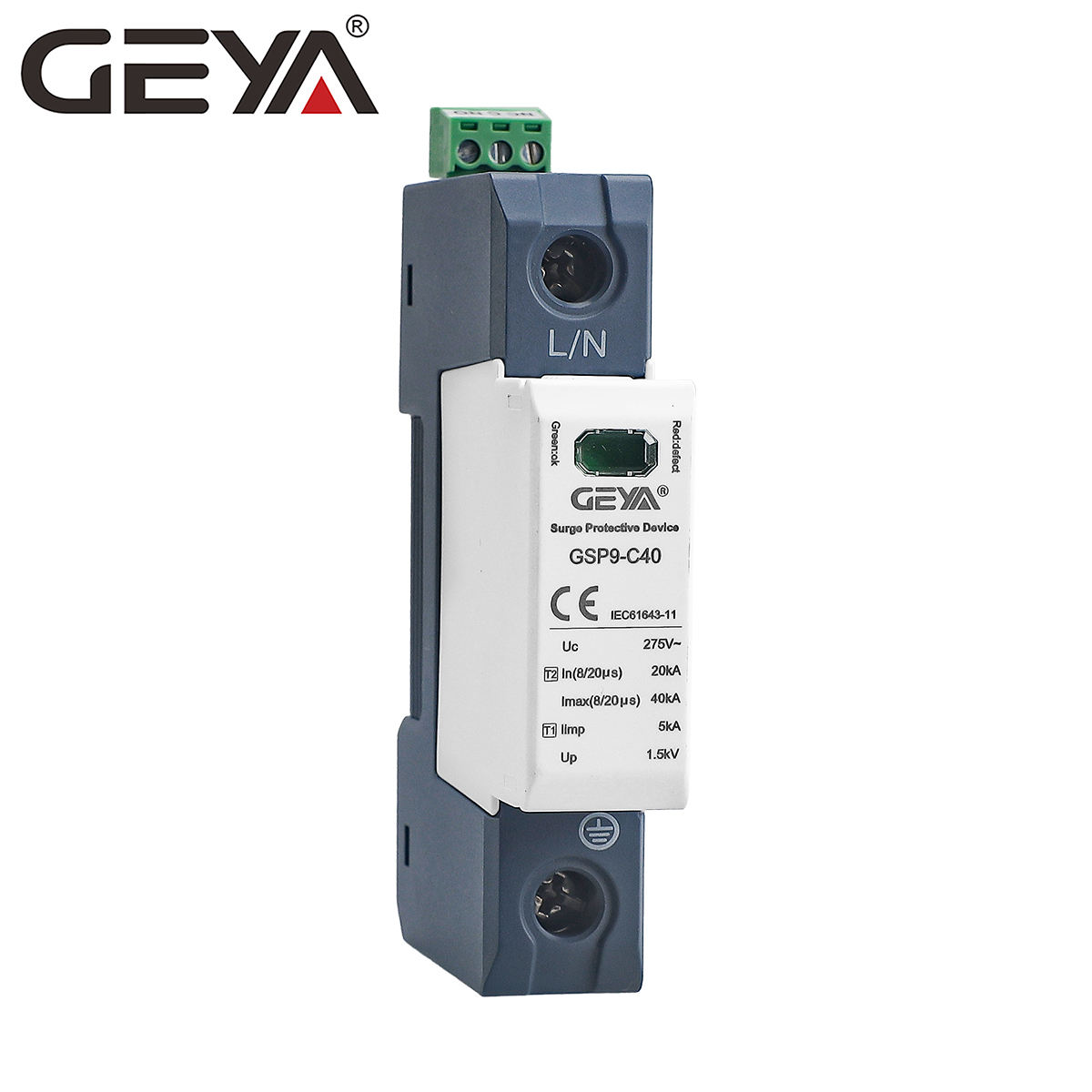 GEYA GSP9-C40KA Single Phase SPD Surge Protection Device AC DC SPD with CE Certificate