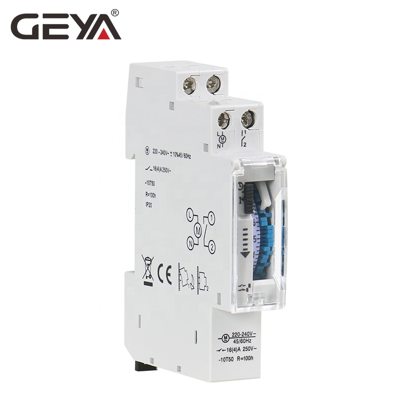 GEYA TB45 TB180 Din Rail 17.5mm Width Mechanical Timer Switch 96 Times On/off Per Day Time Set Range 15 Mins Timer 110V 220V