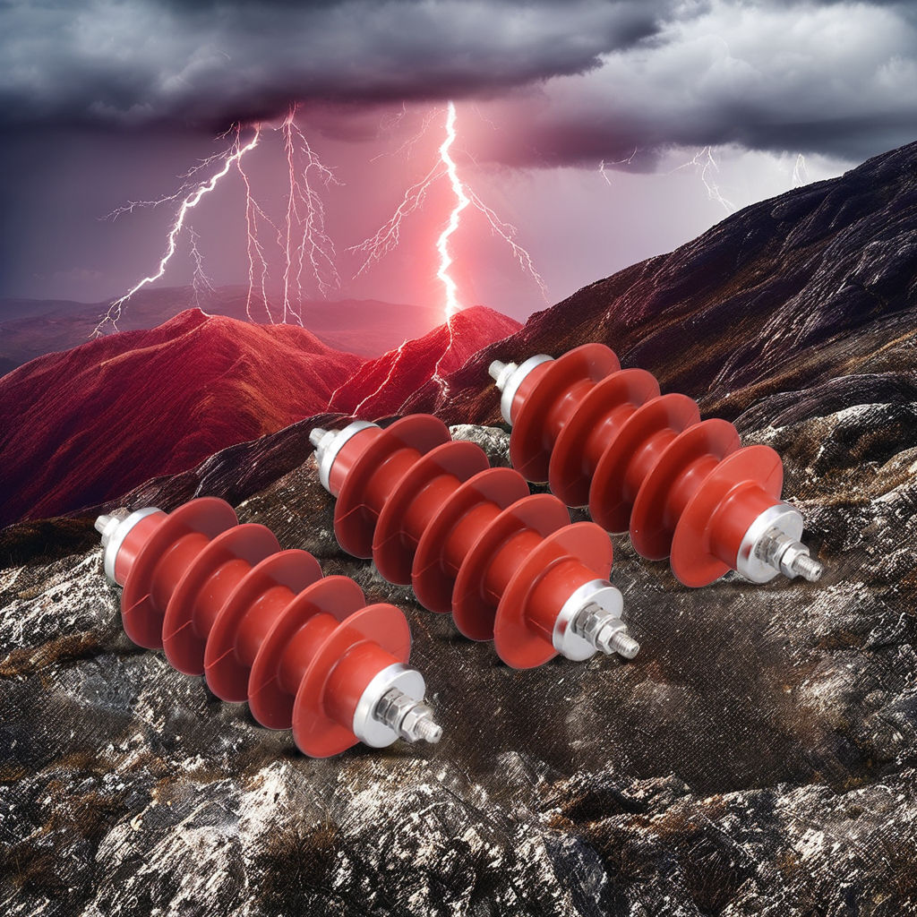 HY5WR 17kV Composite Zinc-Oxide Lightning Surge Arrester Polymer Housed Metal Oxide Gaps Silicone Rubber Material Protection